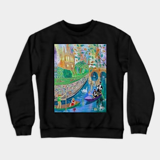 Punting by Magdalen Bridge, Oxford Crewneck Sweatshirt